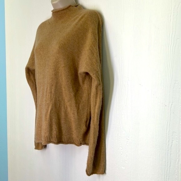 J. Crew - Tan Mock-neck 100 Percent Cashmere Long Sleeve Soft Sweater Size Sm - Picture 5 of 11